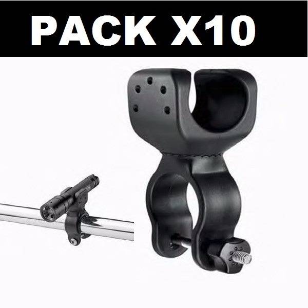 Pack X 10 Soporte Linterna Led Para Bicicletas Regulable 360 Importadora