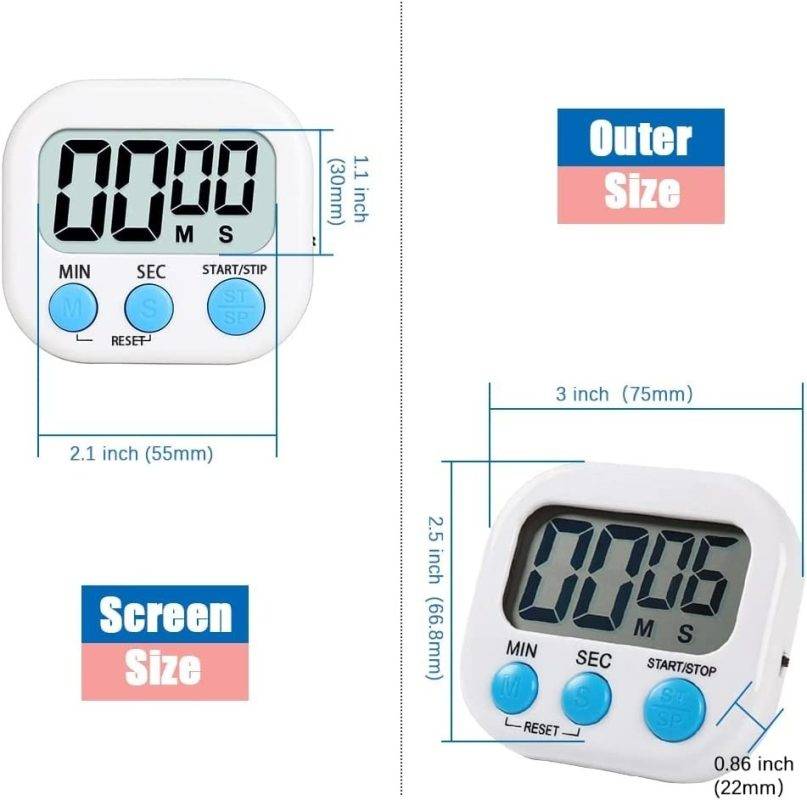 Timer Digital De Cocina Reloj Temporizador Importadora